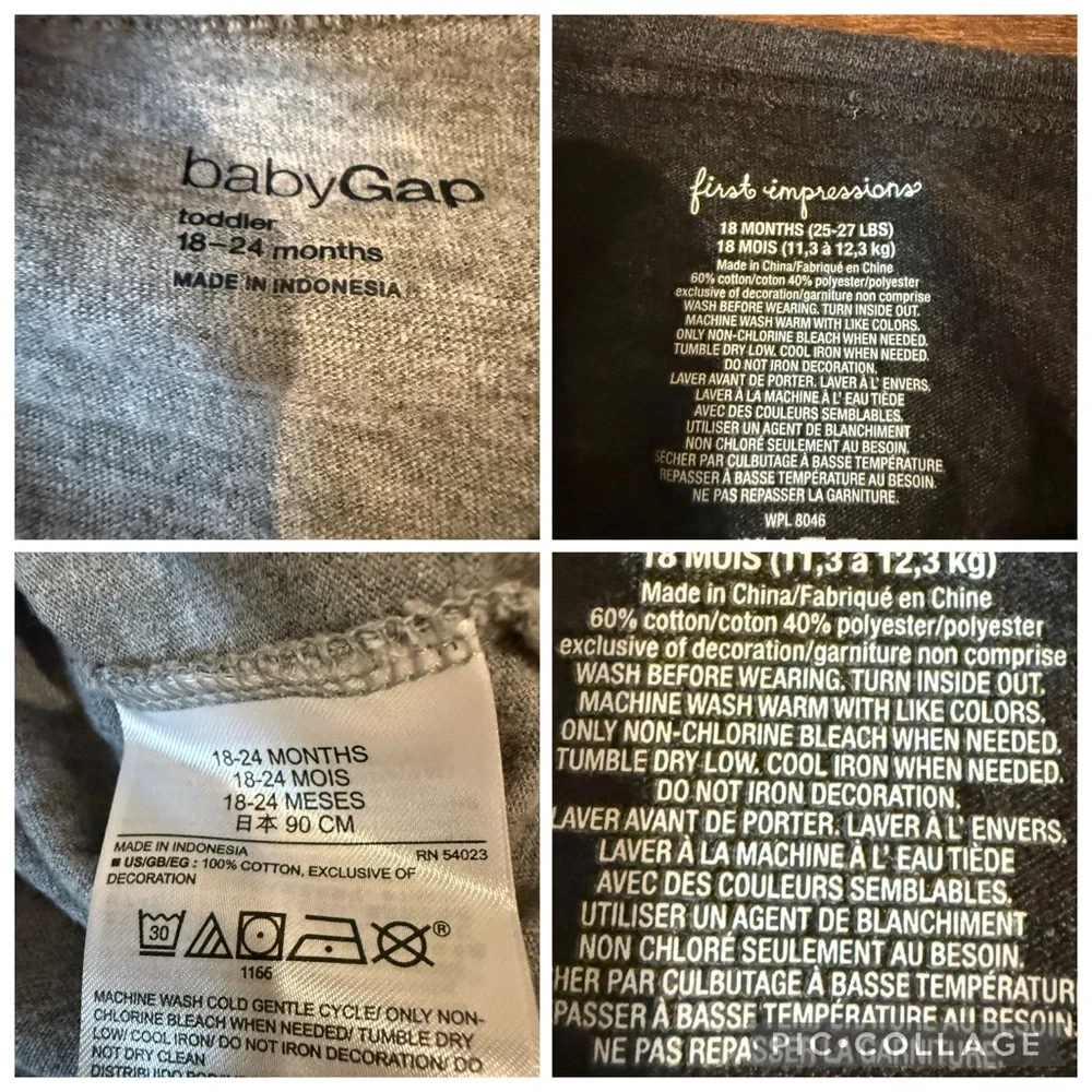 Baby GAP/First Impressions Toddler Girls Holiday Long Sleeve Shirts Bundle